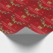 Eleganter Weihnachtsurlaub Geschenkpapier (Ecke)