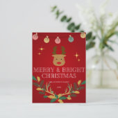 Eleganter Weihnachtsurlaub Postkarte (Stehend Vorderseite)