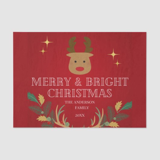 Eleganter Weihnachtsurlaub Seidenpapier (Vorderseite)