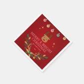 Eleganter Weihnachtsurlaub Serviette (Ecke)