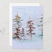 Eleganter Weihnachtswald Feiertagskarte (Vorne/Hinten)