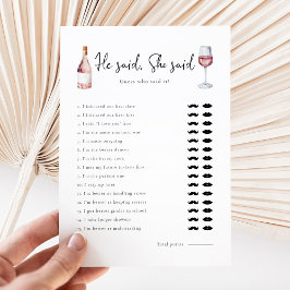 Eleganter Wein sagte er sagte, sie sagte Brautpart