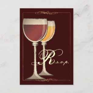 Eleganter Wein-Themed Party UAWG Wartekarte RSVP Karte