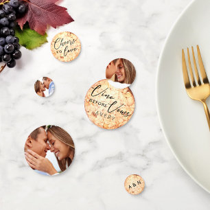 Eleganter Wein vor Ehegelübden Weinkorken Foto Ini Konfetti