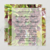 Eleganter Weinberg Lila/Grüne Trauben Hochzeit Einladung (Vorne/Hinten)