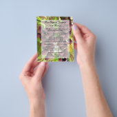 Eleganter Weinberg Lila/Grüne Trauben Hochzeit Flyer (Gruppe)