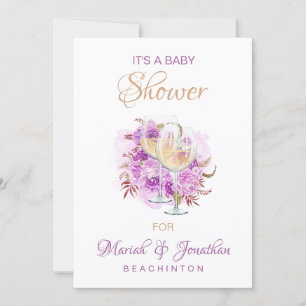*~* Eleganter Weinkäse BABY SHOWER Einladung