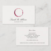 Eleganter Weinstein Sommelier Visitenkarte (Vorne/Hinten)
