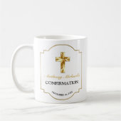 Eleganter Weiß-Cross-Boy's Confirmation Gunst Kaffeetasse (Links)