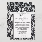 Eleganter Weißer Akzent Hochzeitsempfang Einladung (Vorne/Hinten)