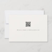 Eleganter Weißer Blumen-QR-Code RSVP Karte (Rückseite)