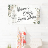 Eleganter Weißer Blumenbrunch und Bubbly Banner (Insitu)