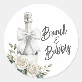 Eleganter Weißer Blumenbrunch und Bubbly Stickers