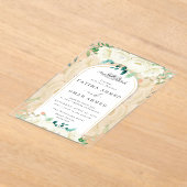 Eleganter Weißer Blumengarten Islamische Hochzeit Acryleinladungen (Ablage )