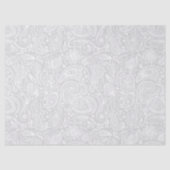 Eleganter weißer Blumensteg über grauem Hintergrun Seidenpapier (Vorderseite)