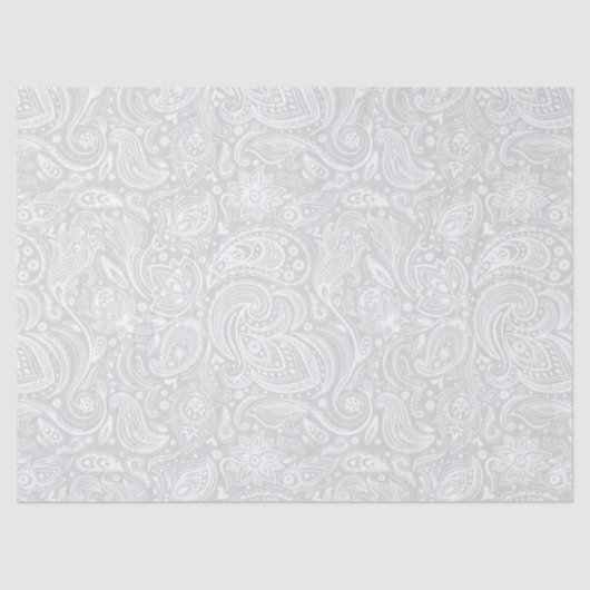 Eleganter weißer Blumensteg über grauem Hintergrun Seidenpapier (Vorderseite)