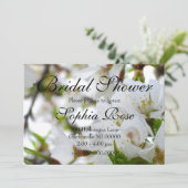 Eleganter weißer Blütenbaum Einladung (Stehend Vorderseite)