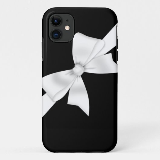Eleganter weißer Bogen Case-Mate iPhone Hülle (Rückseite)