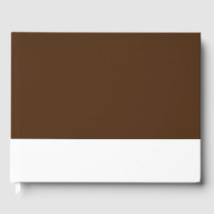 Eleganter, weißer Bottom-Edge-Streifen auf Kakaobr Gästebuch