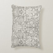 eleganter weißer Damast-Spitzenbrokat Dekokissen (Rückseite(Vertikal))
