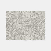 eleganter weißer Damast-Spitzenbrokat Fleecedecke (Vorderseite (Horizontal))