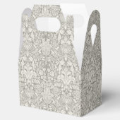 eleganter weißer Damast-Spitzenbrokat Geschenkschachtel (Geöffnet)