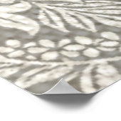 eleganter weißer Damast-Spitzenbrokat Poster (Ecke)