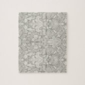 eleganter weißer Damast-Spitzenbrokat Puzzle (Vertikal)