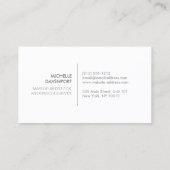 ELEGANTER WEISSER EMBLEM BRONZE/PINK OMBRE GLITZER VISITENKARTE (Rückseite)