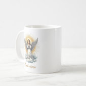 Eleganter Weißer Engel Religiös Christlich Kaffeetasse (Vorderseite Links)