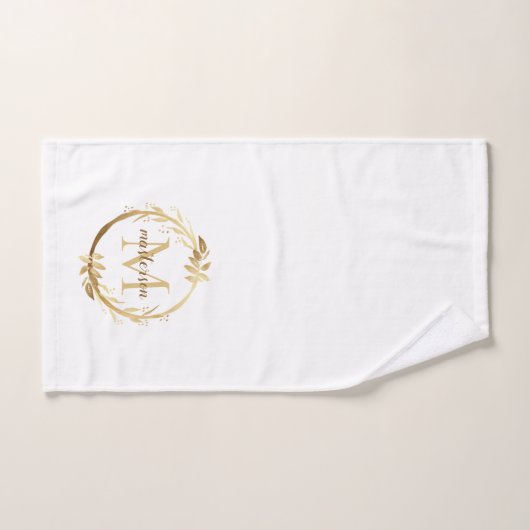 Eleganter weißer Eukalyptus-Wreath Badhandtuch Set (Handtuch)