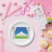 Eleganter weißer Event-Zelt mit Vorhängen Pappteller (Party)