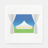 Eleganter weißer Event-Zelt mit Vorhängen Serviette (Vorderseite)