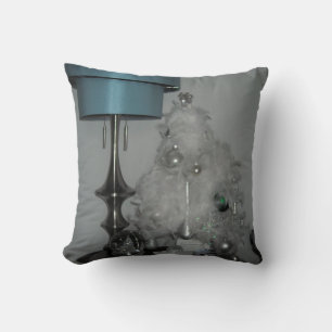 Eleganter Weißer Federbaum Kissen
