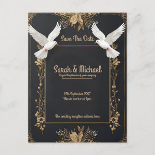 Eleganter weißer Flor- und Blumenrahmen Feiertagspostkarte