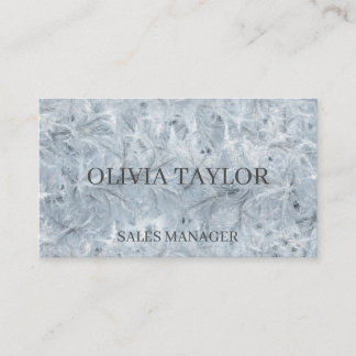 Eleganter weißer gefrorener Wald Visitenkarte