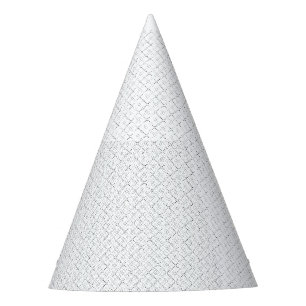 Eleganter weißer geometrischer Geburtstagshut Partyhütchen