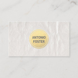 Eleganter, weißer, glänzender, geflochtener Paper  Visitenkarte