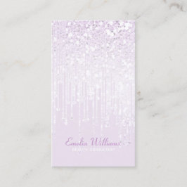 Eleganter Weißer Glitzer Kristallwein Tropfen Lich Visitenkarte