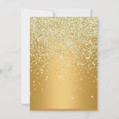 ELEGANTER WEISSER GOLD FLORAL CRYSTAL SAVE THE DAT (Rückseite)