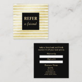 Eleganter, weißer Goldfolienanstrich mit schwarzem Empfehlungskarte (Vorne/Hinten)