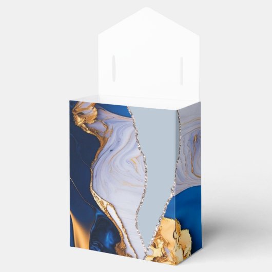 Eleganter, weißer Goldmarmor Geschenkschachtel (Geöffnet)