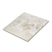 Eleganter, weißer Goldmarmor mit Blumen Fliese (Seite)