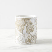 Eleganter, weißer Goldmarmor mit Blumen Kaffeetasse (Mittel)