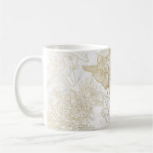 Eleganter, weißer Goldmarmor mit Blumen Kaffeetasse (Links)