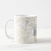 Eleganter, weißer Goldmarmor mit Blumen Kaffeetasse (Links)