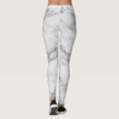 Eleganter, weißer, grauer Glitzer Leggings (Rückseite)