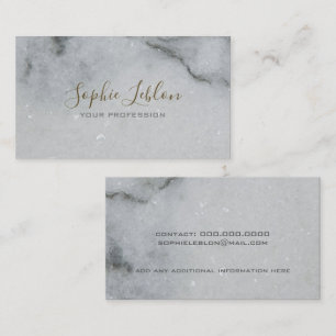 eleganter weißer/grauer Marmor Visitenkarte