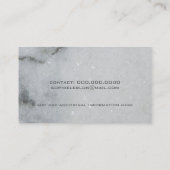 eleganter weißer/grauer Marmor Visitenkarte (Rückseite)