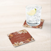 Eleganter Weißer Herbst Rechteckiger Pappuntersetzer (Vor Ort)